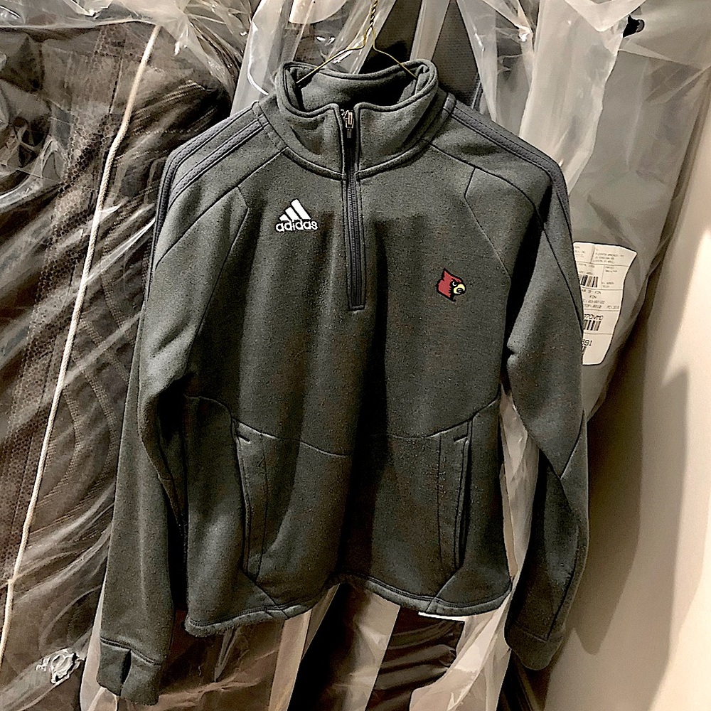 GUC Louisville Adidas Three Quarter Zip Grey (Adult Small)